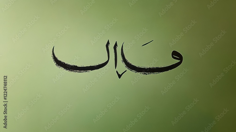 Arabic calligraphy on green background. Arabic calligraphy on green background.