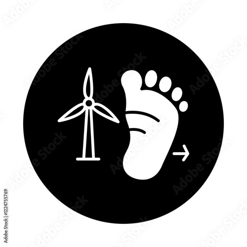 footprint with wind turbine