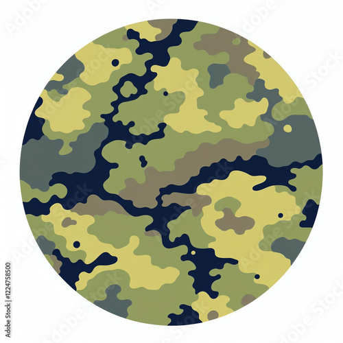 Illustration of camouflage seamless pattern, military pattern