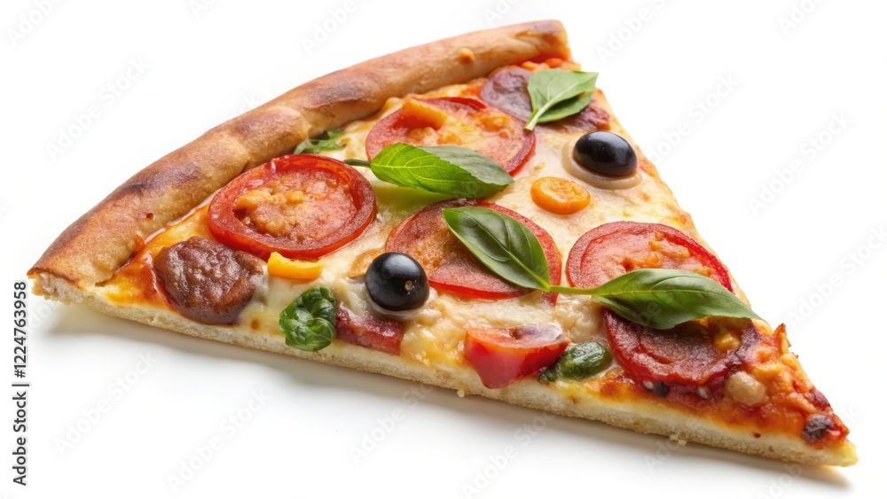 Pizza Slice with Vegetables and Cheese Pizza Slice with Vegetables and Cheese