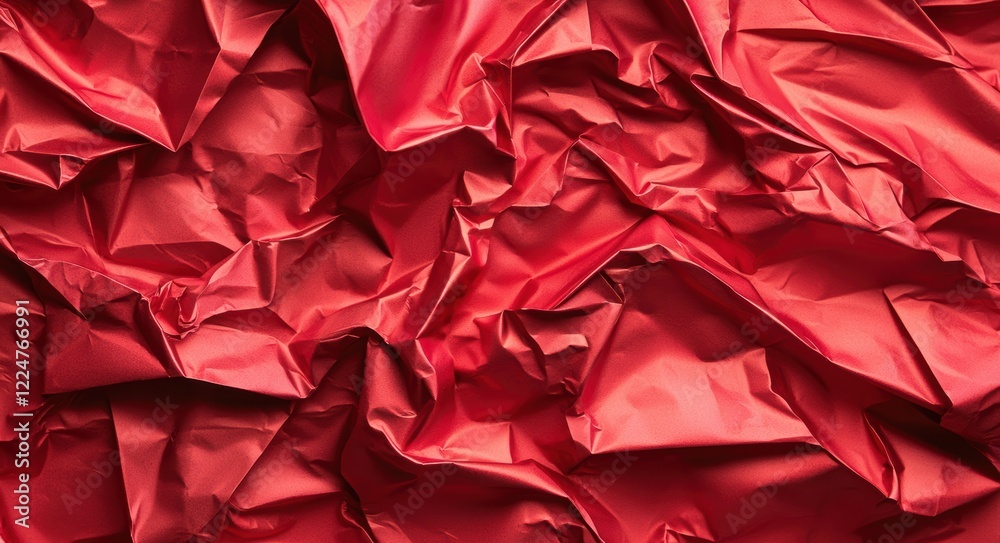 Abstract Red Crumpled Paper Texture Background Abstract Red Crumpled Paper Texture Background