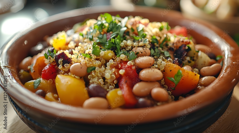 A Close-Up View of Colorful Stuffed Peppers: An Eye-Catching Dish Bursting with Flavor and Health A Close-Up View of Colorful Stuffed Peppers: An Eye-Catching Dish Bursting with Flavor and Health
