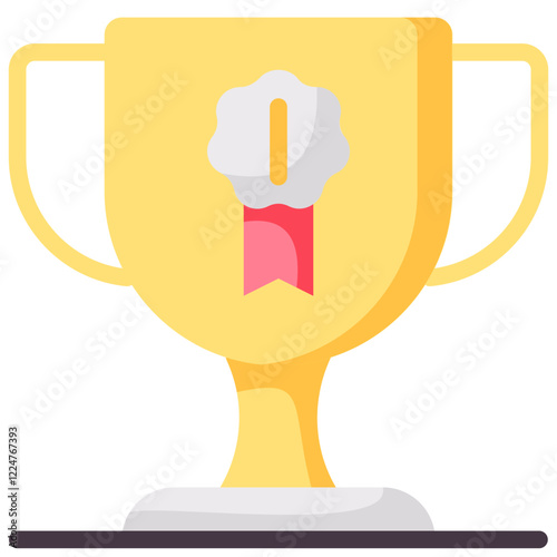 trophy vector flat icon