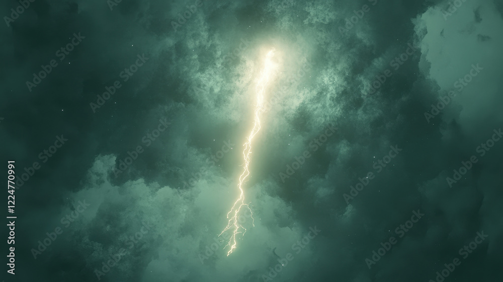 Fototapeta premium Lightning Strike – Power from the Heavens