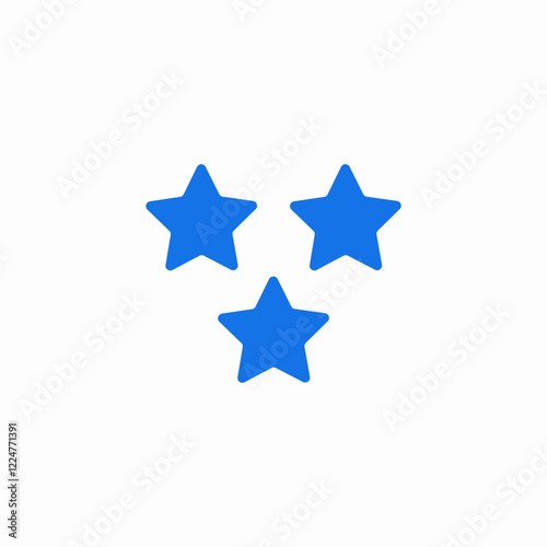 Star rating review icon vector sign