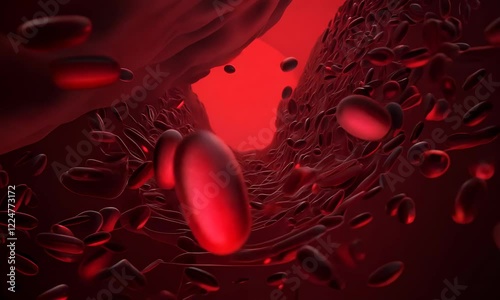Motion of Blood Cells Through Narrow Passages in Veins