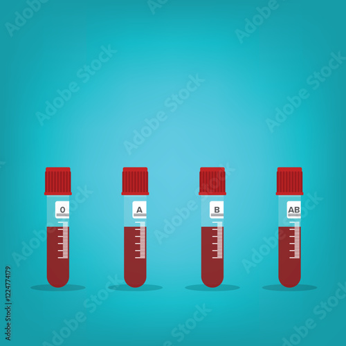 Blood medical test tubes icon. Blood donation concept