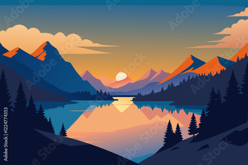 sunrise in the mountains