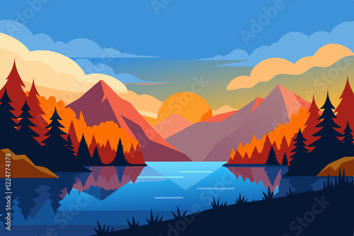 sunrise in mountains