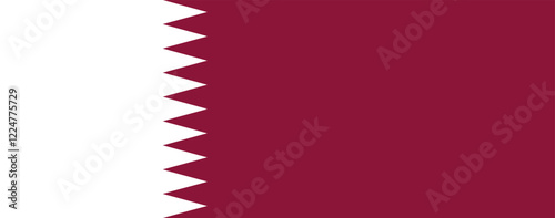 Official standardized national flag of State Qatar
