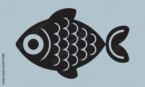 fish silhouette vector illustration fish, illustration, vector, in silhouette, underwater, undersea, seafood, animal, sea, cut out, horizontal, icon set, outline, usa, cartoon, fishing, crab, nature, 