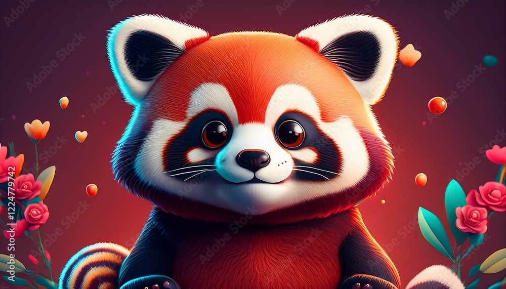 Niedlicher roter Pandabär Niedlicher roter Pandabär