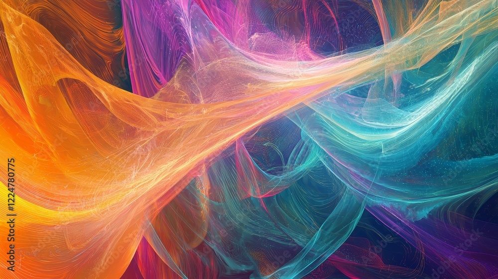 Obraz premium Investigating data energy forms in digital connections and cyberspace technology