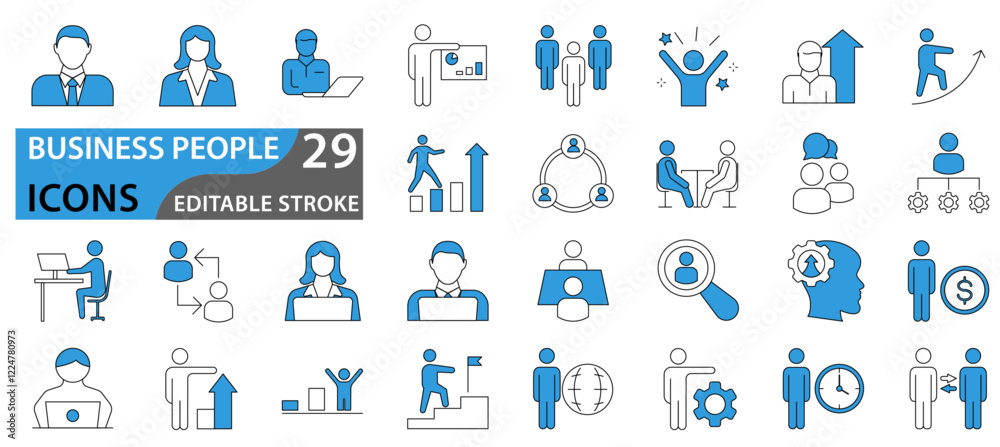 Business people, human resources, office management, web icon set. icons collection. Simple vector illustration Business people, human resources, office management, web icon set. icons collection. Simple vector illustration