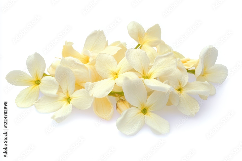 Cream flowers, studio shot, isolated, background white, floral design Cream flowers, studio shot, isolated, background white, floral design