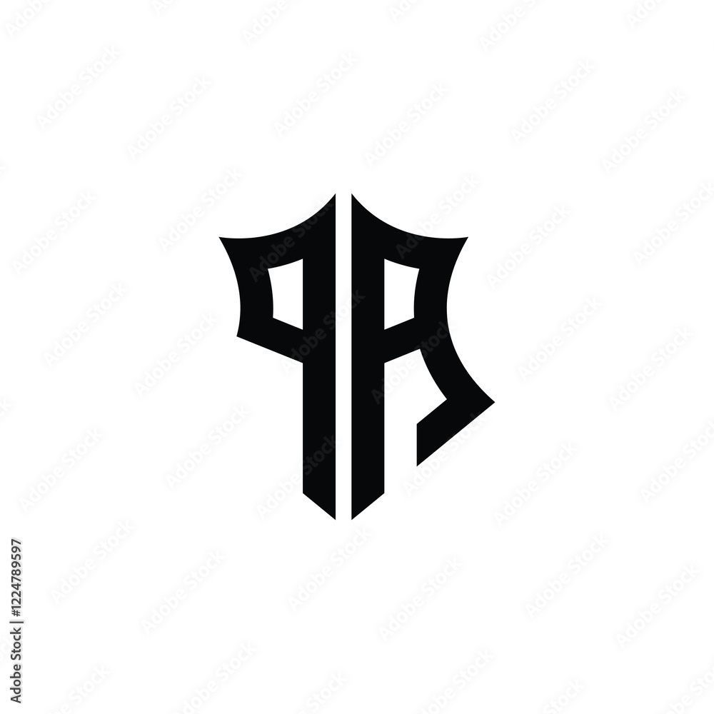 Fototapeta premium QA monogram logo design letter text name symbol monochrome logotype alphabet character simple logo