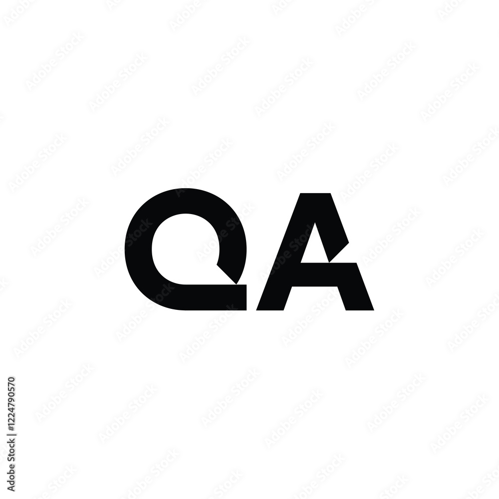QA monogram logo design letter text name symbol monochrome logotype alphabet character simple logo QA monogram logo design letter text name symbol monochrome logotype alphabet character simple logo