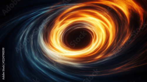 Wallpaper Mural Black Hole with Fiery Accretion Disk Torontodigital.ca