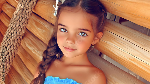 Young Girl with Braided Hai...