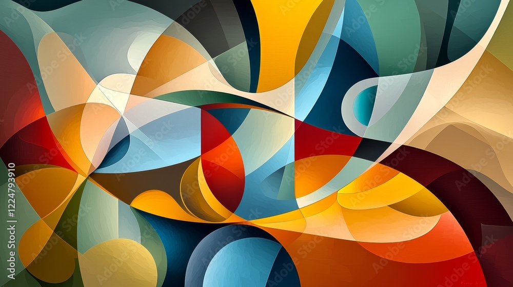 Obraz premium Whimsical digital forms a journey through abstract technology connections in cyberspace