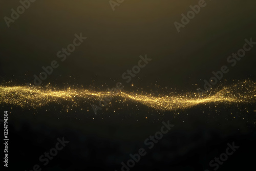 Golden Glitter Wave Flows E...