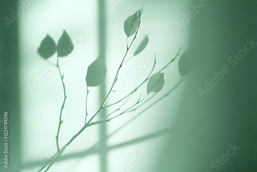 Shadow of a Plant Branch wi...