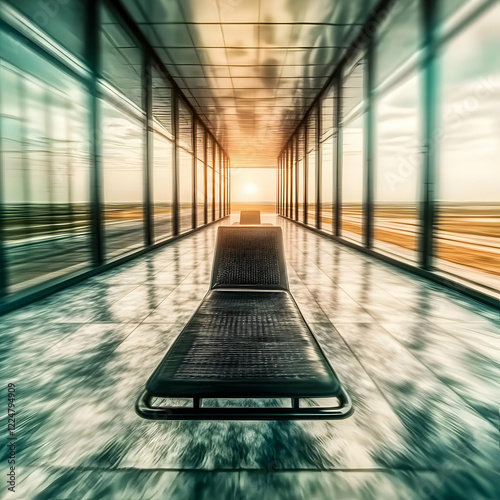 Empty Lounge Chair Sits in ...