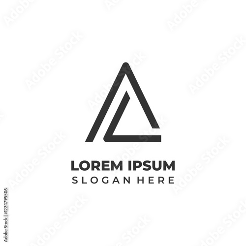 AL letter monogram logo, A le...