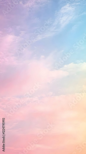 Pastel Sky with Soft Clouds...
