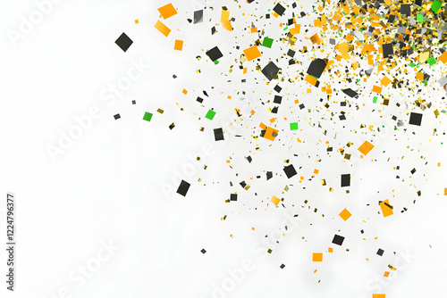 Colorful confetti squares e...