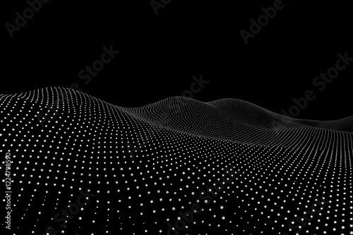Abstract 3D dotted landscap...