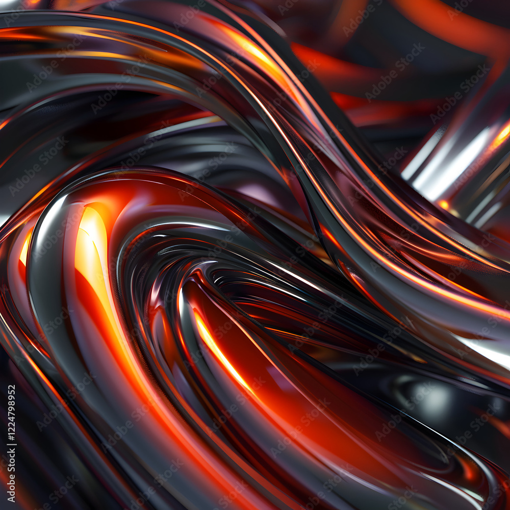 A vibrant swirl of metallic textures in red and black, showcasing fluid motion and depth. A vibrant swirl of metallic textures in red and black, showcasing fluid motion and depth.