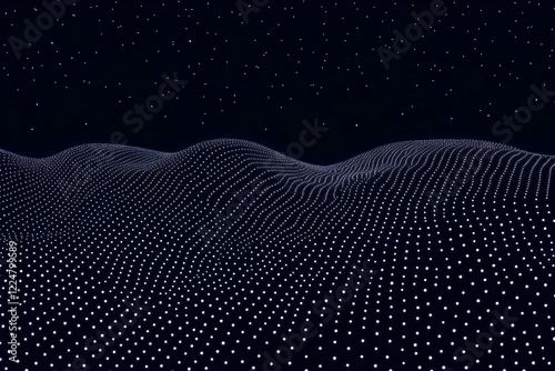 Abstract 3D Particle Landsc...