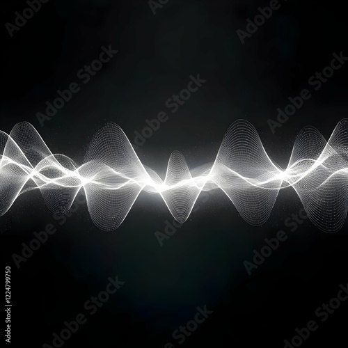 Abstract White Wavy Lines F...