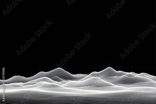 Abstract 3D Wireframe Lands...