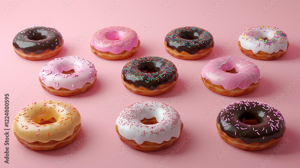 A collection of assorted donuts. A collection of assorted donuts.