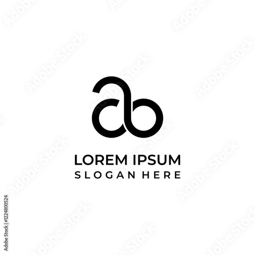 Letter ab logo monogram, lett...
