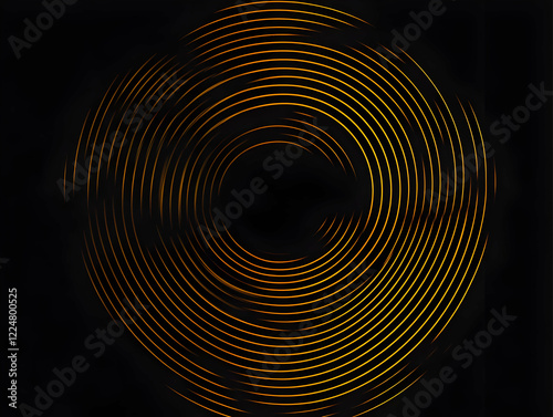 Abstract Golden Circular Li...