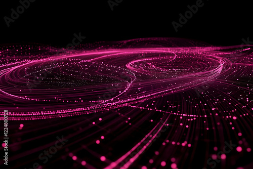 Abstract Pink Particles Flo...