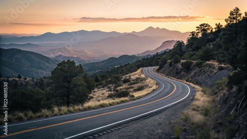 Minimalist Emory Pass Sunrise, Gila National Forest, New Mexico photo