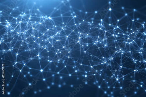 Abstract Blue Network Backg...