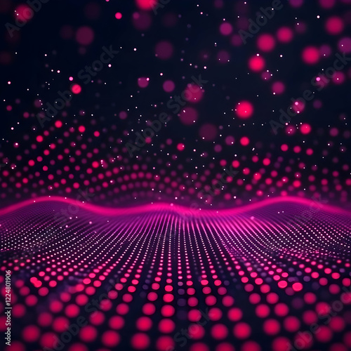 Abstract pink dotted waves ...