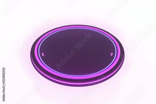 3D Rendered Circular Button...
