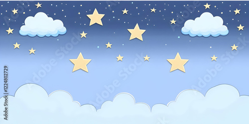 Whimsical Night Sky Illustr...