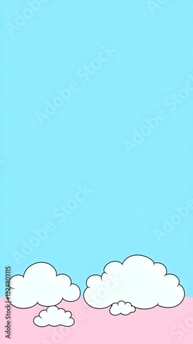 Cartoon Clouds Float Gently...