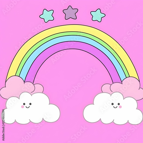 Cute Rainbow Arched Over Tw...