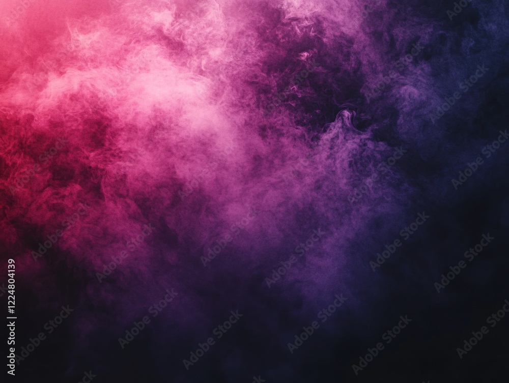 Fototapeta premium Abstract smoke texture with pink and purple color gradient on dark background