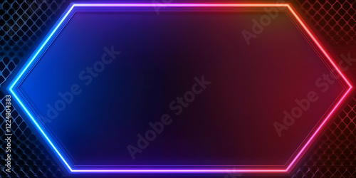 Hexagonal Neon Frame Glowin...