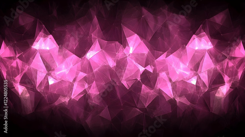 Abstract Pink Triangular Ba...