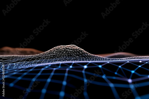 Abstract 3D Wireframe Lands...